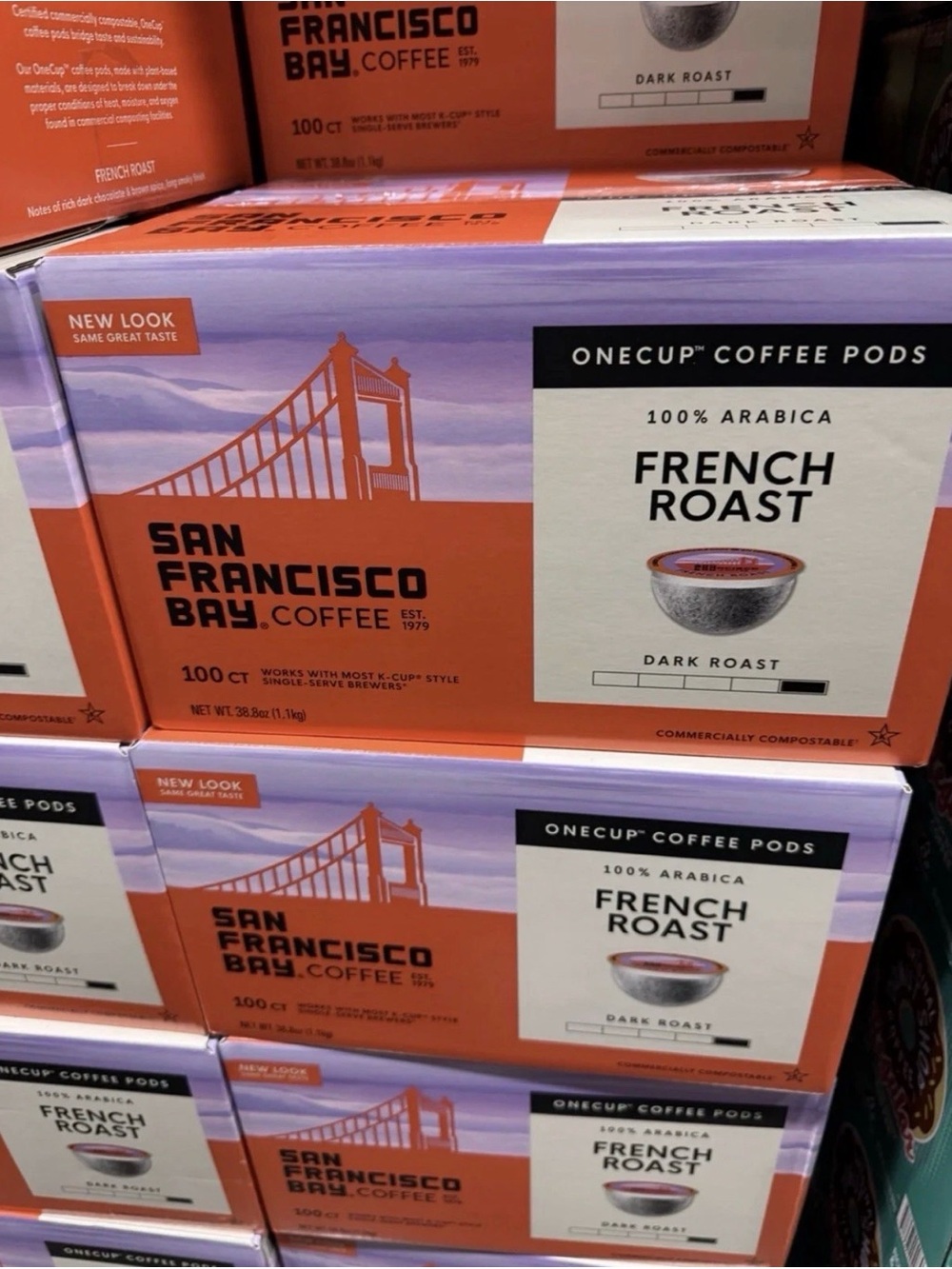 SF Bay Compostable Coffee Pods - French Roast (100Ct) K Cup CompatibleKeurig
